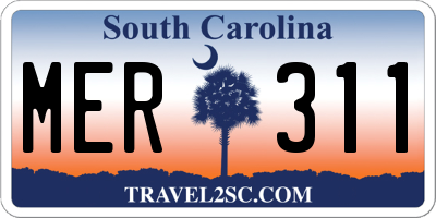 SC license plate MER311