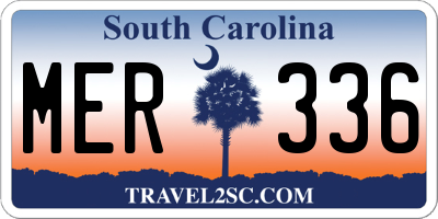 SC license plate MER336