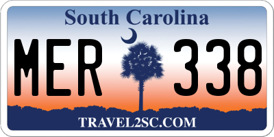 SC license plate MER338