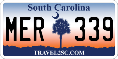 SC license plate MER339