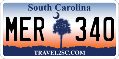 SC license plate MER340