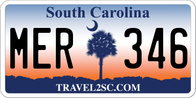 SC license plate MER346
