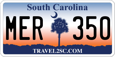 SC license plate MER350