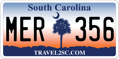SC license plate MER356