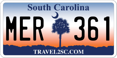 SC license plate MER361