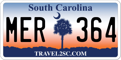 SC license plate MER364