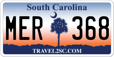 SC license plate MER368