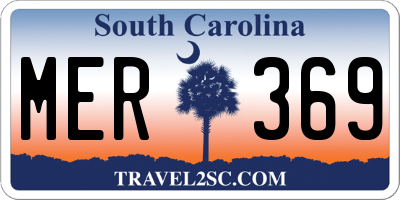 SC license plate MER369