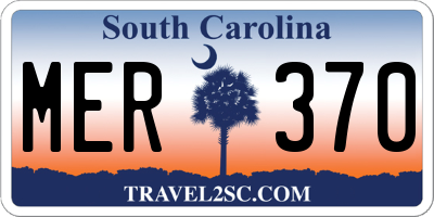 SC license plate MER370