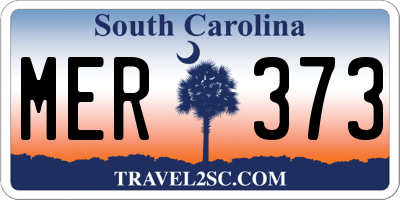 SC license plate MER373