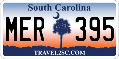 SC license plate MER395