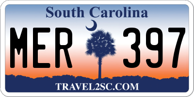 SC license plate MER397