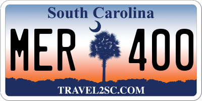 SC license plate MER400