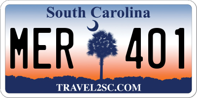 SC license plate MER401