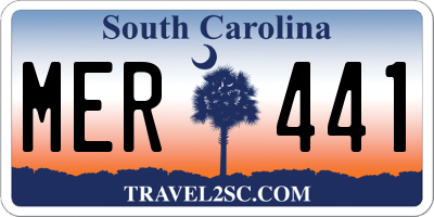 SC license plate MER441