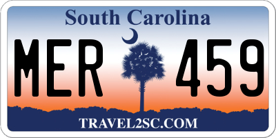 SC license plate MER459