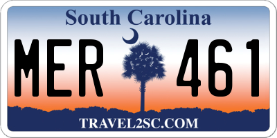 SC license plate MER461