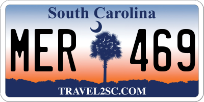 SC license plate MER469