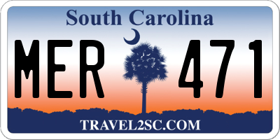 SC license plate MER471