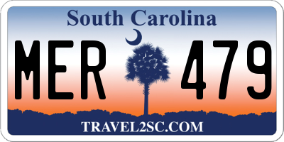 SC license plate MER479