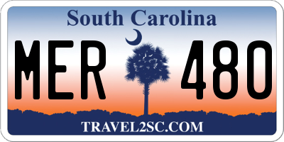 SC license plate MER480