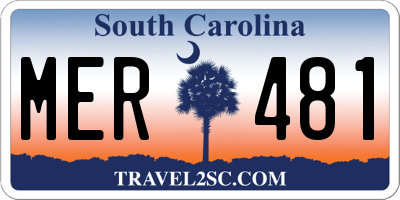 SC license plate MER481