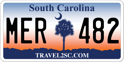 SC license plate MER482