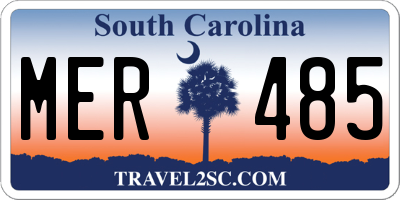 SC license plate MER485