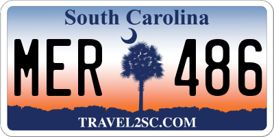 SC license plate MER486