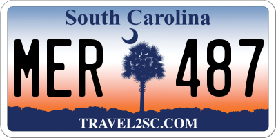 SC license plate MER487