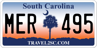 SC license plate MER495