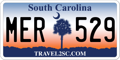 SC license plate MER529