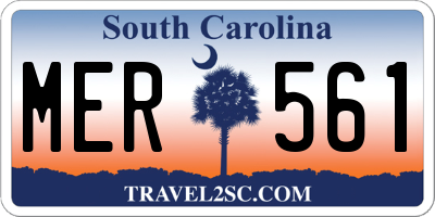 SC license plate MER561