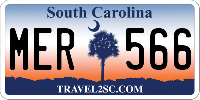 SC license plate MER566