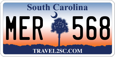 SC license plate MER568