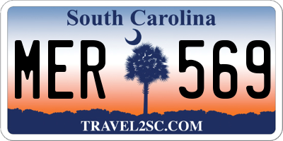 SC license plate MER569