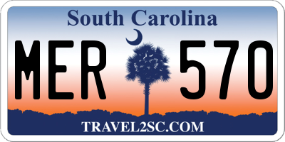 SC license plate MER570