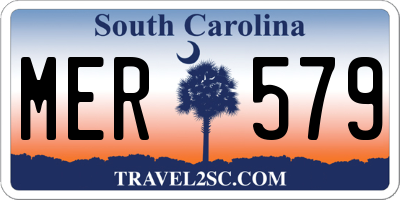 SC license plate MER579