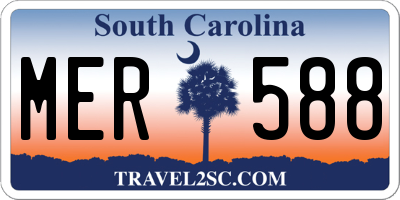 SC license plate MER588