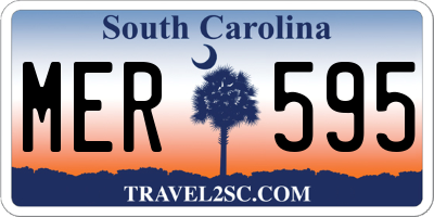 SC license plate MER595