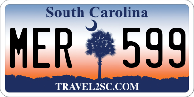 SC license plate MER599