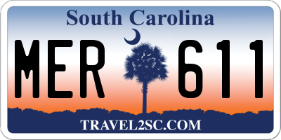 SC license plate MER611
