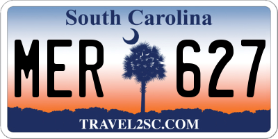SC license plate MER627