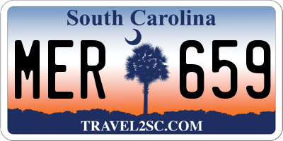 SC license plate MER659