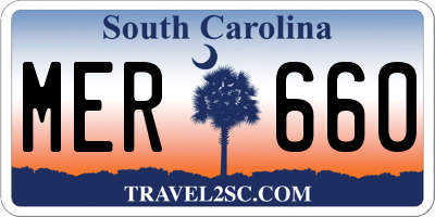 SC license plate MER660