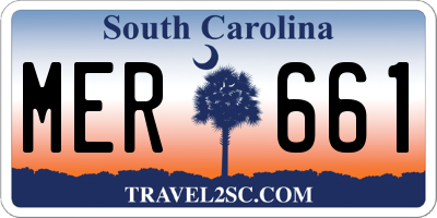 SC license plate MER661