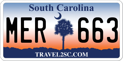 SC license plate MER663