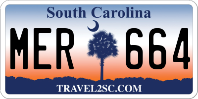 SC license plate MER664
