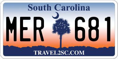 SC license plate MER681