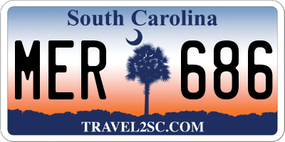 SC license plate MER686